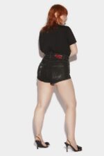 Dsquared2 Iconic Honey High Waist Hot Pants D2 BLACK - Image 2
