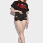 Dsquared2 Iconic Honey High Waist Hot Pants D2 BLACK