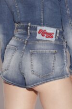 Dsquared2 Iconic Honey High Waist Hot Pants D2 BLUE - Image 5