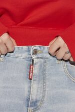 Dsquared2 Iconic Honey Light Wash High Waisted Bell Bottom Jeans - Image 4