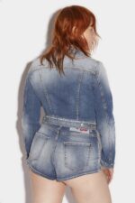 Dsquared2 Iconic Honey Twiggy Jean Jacket D2 BLUE - Image 2