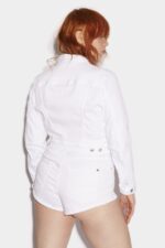 Dsquared2 Iconic Honey Twiggy Jean Jacket D2 WHITE - Image 2