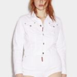 Dsquared2 Iconic Honey Twiggy Jean Jacket D2 WHITE