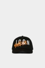 Dsquared2 Iconic Icon Forever Baseball Cap BLACK/FANTASY - Image 2