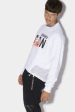 Dsquared2 Iconic Icon Forever Sweatshirt D2 WHITE/BLACK - Image 3