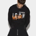 Dsquared2 Iconic Icon Forever Sweatshirt WHITE/BLACK