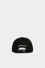 Dsquared2 Iconic Icon Spray Baseball Cap D2 BLACK - Image 2