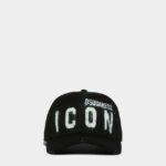 Dsquared2 Iconic Icon Spray Baseball Cap D2 BLACK