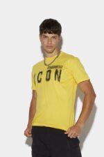 Dsquared2 Iconic Icon Spray Cool T-Shirt WHITE/FANTASY - Image 3