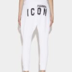 Dsquared2 Iconic Icon Spray Sweatpants WHITE/BLACK