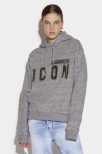Dsquared2 Iconic Icon Spray Sweatshirt D2 GREY - Image 3
