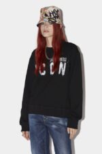 Dsquared2 Iconic Icon Spray Sweatshirt D2 WHITE/BLACK