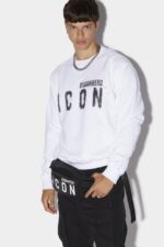 Dsquared2 Iconic Icon Spray Sweatshirt WHITE