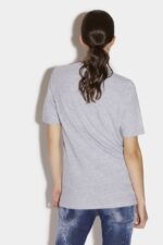 Dsquared2 Iconic Icon Spray T-Shirt D2 GREY - Image 2