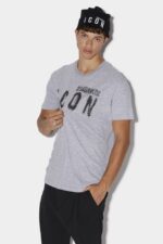 Dsquared2 Iconic Icon Spray T-Shirt GREY D2 - Image 3