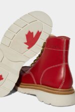 Dsquared2 Iconic Joe Ankle Boots RED/CORAL - Image 5
