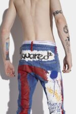 Dsquared2 Iconic L.A. Customized Cool Guy Cropped Jeans BLUE D2 - Image 5