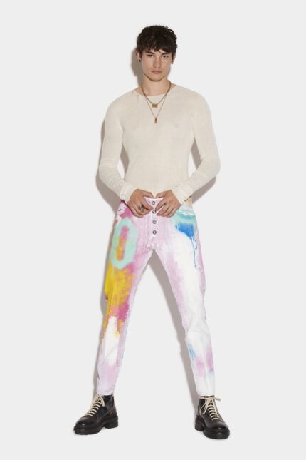 Dsquared2 Iconic L.A. Customized Cropped Cool Guy Jeans