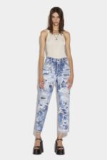 Dsquared2 Iconic Light Camo Glitter Wash Boston Jeans - Image 3
