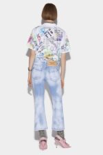 Dsquared2 Iconic Light Sunny Day Wash Bell Bottom Jeans - Image 2