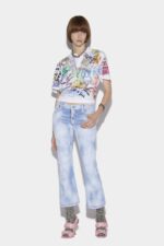 Dsquared2 Iconic Light Sunny Day Wash Bell Bottom Jeans - Image 3