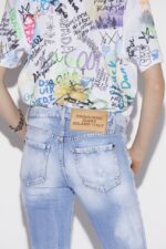 Dsquared2 Iconic Light Sunny Day Wash Bell Bottom Jeans - Image 4