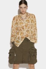 Dsquared2 Iconic Long Sleeve Fitted Shirt GREEN