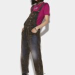 Dsquared2 Iconic Loose Dungarees GREEN/MILITARY GREEN
