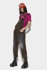 Dsquared2 Iconic Loose Dungarees GREEN/MILITARY GREEN