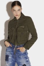 Dsquared2 Iconic Maxi Pocket Zip Jacket D2 GREEN - Image 3