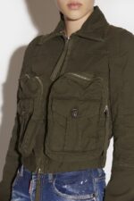 Dsquared2 Iconic Maxi Pocket Zip Jacket D2 GREEN - Image 4