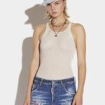 Dsquared2 Iconic Medium Breeze Wash Skinny Dan Cropped Jeans