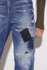 Dsquared2 Iconic Medium Camo Patch Wash Sasoon Jeans - Image 5