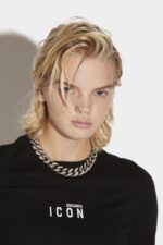 Dsquared2 Iconic Mini Icon Sweater BLACK - Image 3