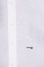 Dsquared2 Iconic Mini Logo 70's Shirt WHITE/LIGHT BLUE - Image 4