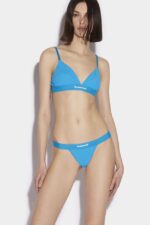 Dsquared2 Iconic Mini Logo Sport Triangle Bra BLACK/BLUE - Image 3