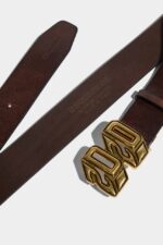 Dsquared2 Iconic Monogram Plaque Belt - Image 4