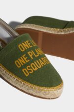 Dsquared2 Iconic OCHRE/GREEN One Life Organic Cotton Espadrilles D2 - Image 5