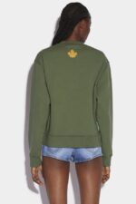Dsquared2 Iconic One Life Organic Cotton Cool Sweatshirt GREEN - Image 2