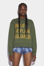 Dsquared2 Iconic One Life Organic Cotton Cool Sweatshirt GREEN - Image 3