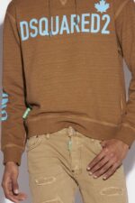 Dsquared2 Iconic One Life Organic Cotton Hooded Sweatshirt D2 BROWN - Image 3