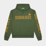 Dsquared2 Iconic One Life Organic Cotton Hooded Sweatshirt D2 GREEN