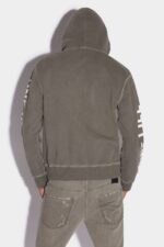 Dsquared2 Iconic One Life Organic Cotton Hooded Sweatshirt D2 GREY - Image 2