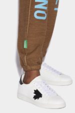 Dsquared2 Iconic One Life Organic Cotton Joggers BROWN D2 - Image 4