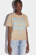 Dsquared2 Iconic One Life Partially Recycled Cotton T-Shirt BEIGE