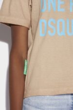 Dsquared2 Iconic One Life Partially Recycled Cotton T-Shirt BEIGE - Image 4
