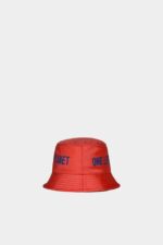 Dsquared2 Iconic One Life Recycled Nylon Bucket Hat GREEN/POPPY RED - Image 2