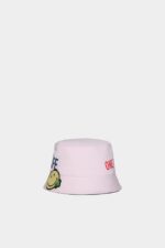 Dsquared2 Iconic One Life Recycled Nylon Bucket Hat PINK - Image 3