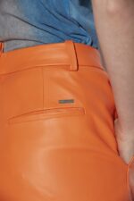 Dsquared2 Iconic One Pleat Bell Bottom Trousers ORANGE/BLACK - Image 4