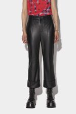 Dsquared2 Iconic ORANGE One Pleat Bell Bottom Trousers - Image 4